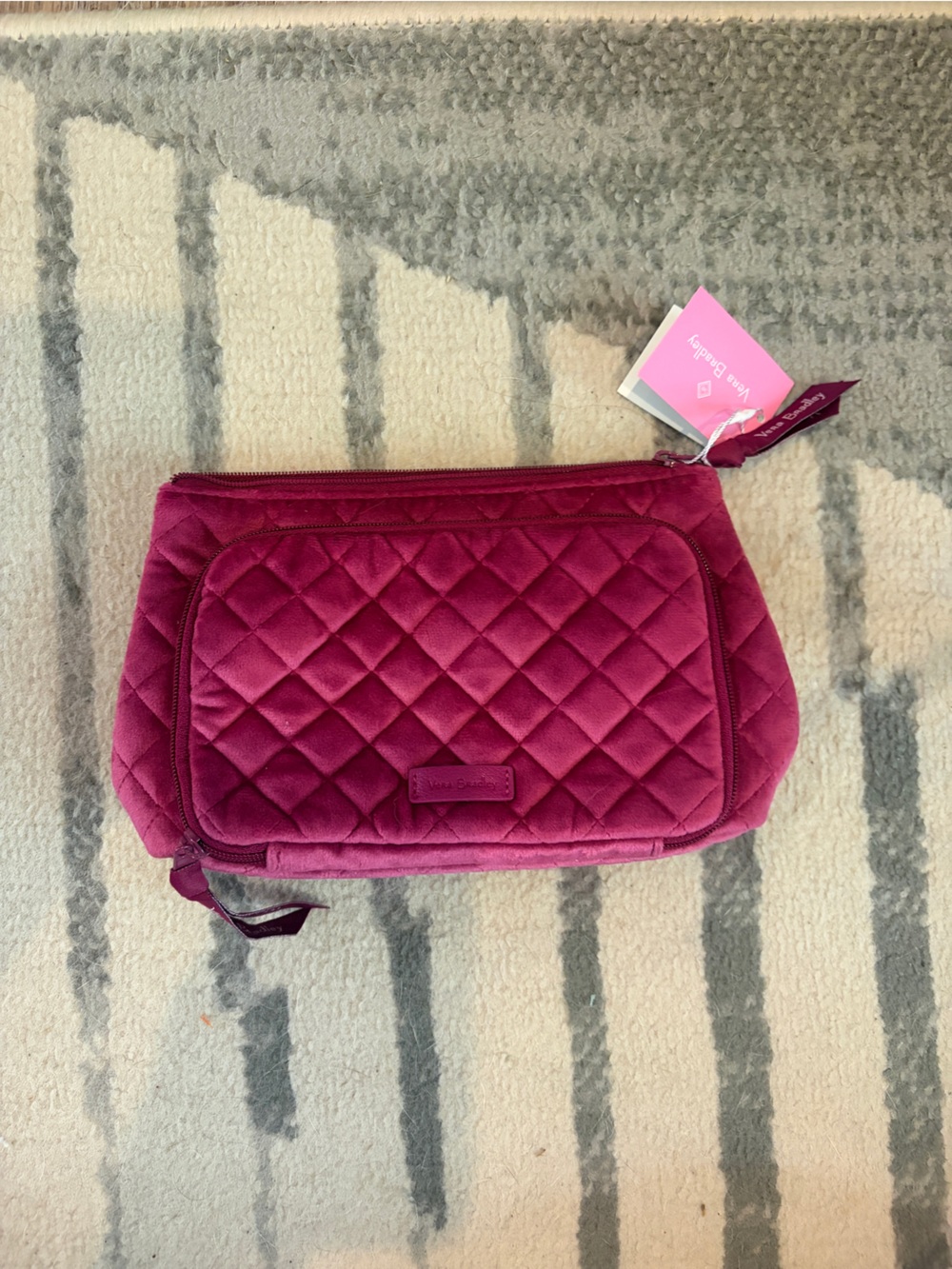 Vera Bradley Quilted Cosmetic Case in Majestic Magenta